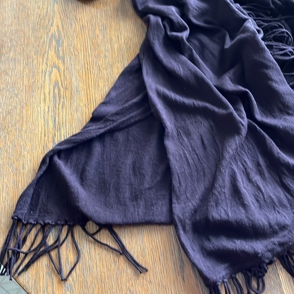 Neiman Marcus Brown extra long duster fringe long sleeves size medium - Picture 11 of 14